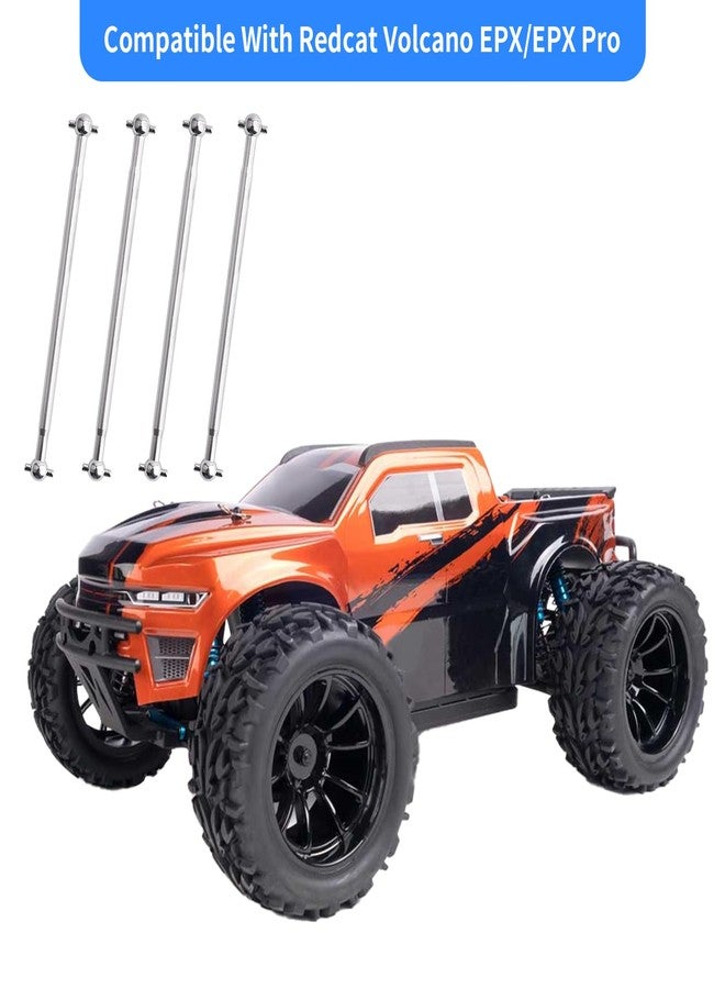 قطع معدنية أمامية وخلفية من AllinRC مقاس 90 مم لشاحنة Redcat Volcano EPX/EPX Pro 1:10 RC للطرق الوعرة، قطعة غيار رقم 08029 (4 قطع) (فضي) - Image 3
